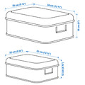 PLOGFÅRA Storage box with lid, set of 2, light beige