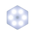 Set of 6 Wall Lamps Hexagonal 8.5x7.5cm, battery-powered