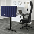 EILIF Screen for desk, blue, 140x48 cm