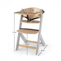 Kinderkraft Highchair High Chair ENOCK, natural-grey