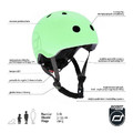 SCOOTANDRIDE Child's Bicycle Helmet S-M helmet for children, kiwi, 3+