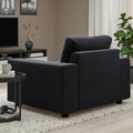 VIMLE Armchair, with wide armrests/Saxemara black-blue