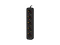 Lanberg Power Strip 1.5m 5x Schuko Outlet PS0-05F-0150-BK, black