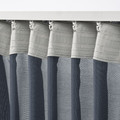 STENFRÖ Sheer curtains, 1 pair, with heading tape/dark blue, 145x300 cm