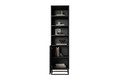 Shelving Unit Bookcase Asha 50cm, metal legs, matt black