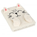 Plush Notebook White Cat