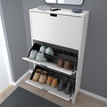 STÄLL Shoe cabinet with 3 compartments, white, 79x29x148 cm