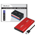 Qoltec External Hard Drive Case HDD/SSD 2.5'' SATA3 | USB 3.0, red