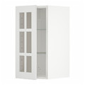 METOD Wall cabinet w shelves/glass door, white/Stensund white, 30x60 cm