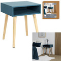 Bedside Table Nightstand Niche, blue/natural
