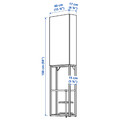 ENHET Storage combination, white/pale grey-green, 40x17x150 cm