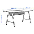 UTESPELARE Gaming desk, ash effect/grey, 160x80 cm