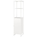 JOSTEIN Shelving unit with door, in/outdoor/white, 41x44x180 cm