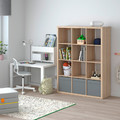 KALLAX Shelving unit, white stained oak effect, 112x147 cm