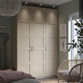 PAX / BERGSBO Wardrobe combination, grey-beige/grey-beige, 150x60x236 cm