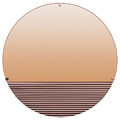 SKOGSGRÄNSEN Decorative mirror, copper-colour, 50 cm