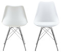 Chair Eris, 1pc, PP/faux leather, white/chrome