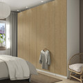 PAX / STORKLINTA Wardrobe combination, white/oak effect, 300x60x236 cm