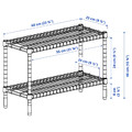 OMAR Shelving unit, galvanised, 60x25x40 cm