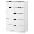 NORDLI Chest of 7 drawers, white, 80x122 cm