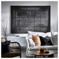 BJÖRKSTA Picture with frame, periodic table/black, 200x140 cm