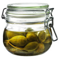 KORKEN Jar with lid, clear glass, 0.5 l