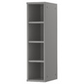 TORNVIKEN Open cabinet, grey, 20x37x80 cm