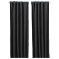 ANNAKAJSA Room darkening curtains, 1 pair, anthracite, 145x300 cm