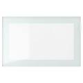 GLASSVIK Glass door, white/light green clear glass, 60x38 cm