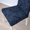 BERGMUND Chair, white/Kvillsfors dark blue/blue