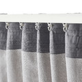 FJÄDERMOTT Curtains, 1 pair, white/grey, 145x300 cm