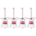 VINTERFINT Tree ornament, bell-shaped white/red