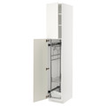 METOD High cabinet with cleaning interior, white/Veddinge white, 40x60x220 cm