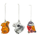 VINTERFINT Tree ornament set of 3, bauble glass/animals