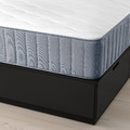 NORDLI Bed frame with storage and mattress, anthracite/Vågstranda firm, 90x200 cm