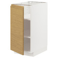 METOD Base cabinet with shelves, white/Voxtorp oak effect, 40x60 cm