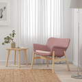 VEDBO Armchair, Gunnared light brown-pink