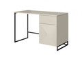 Desk with Drawer Asha 120 cm, cashmere, black frame