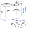 HEMNES Desk with 2 drawers, white stain/light brown, 120x47 cm