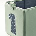 BARNDRÖM Box, set of 3, green blue/beige, 17x27x17 cm