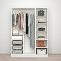 PAX / TYSSEDAL Wardrobe combination, white/mirror glass, 150x60x201 cm