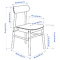 NORDEN / RÖNNINGE Table and 2 chairs, birch/birch, 26/89/152 cm