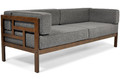 Wooden Garden Bench 3-seat Sofa EDEN, dark brown/graphitee