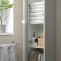 ENHET Hi cb w 4 shlvs/door, white/pale grey-green, 30x32x180 cm