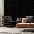 GoodHome Vinyl Wallpaper on Fleece Schiele, black