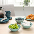 FÄRGKLAR Bowl, matt light turquoise, 16 cm, 4 pack