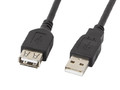 Lanberg USB Extension Cable 2.0 AM-AF Black 1.8M