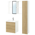 ENHET Bathroom, white/oak effect, 64x43x65 cm