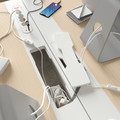 MITTZON Desk, birch veneer/white, 140x60 cm