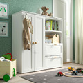 SMÅSTAD / PLATSA Storage combination, white/with frame, 120x42x123 cm